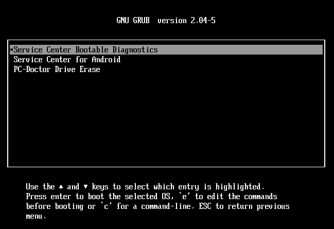 sc16 BootableDiagnostics bootmenu2